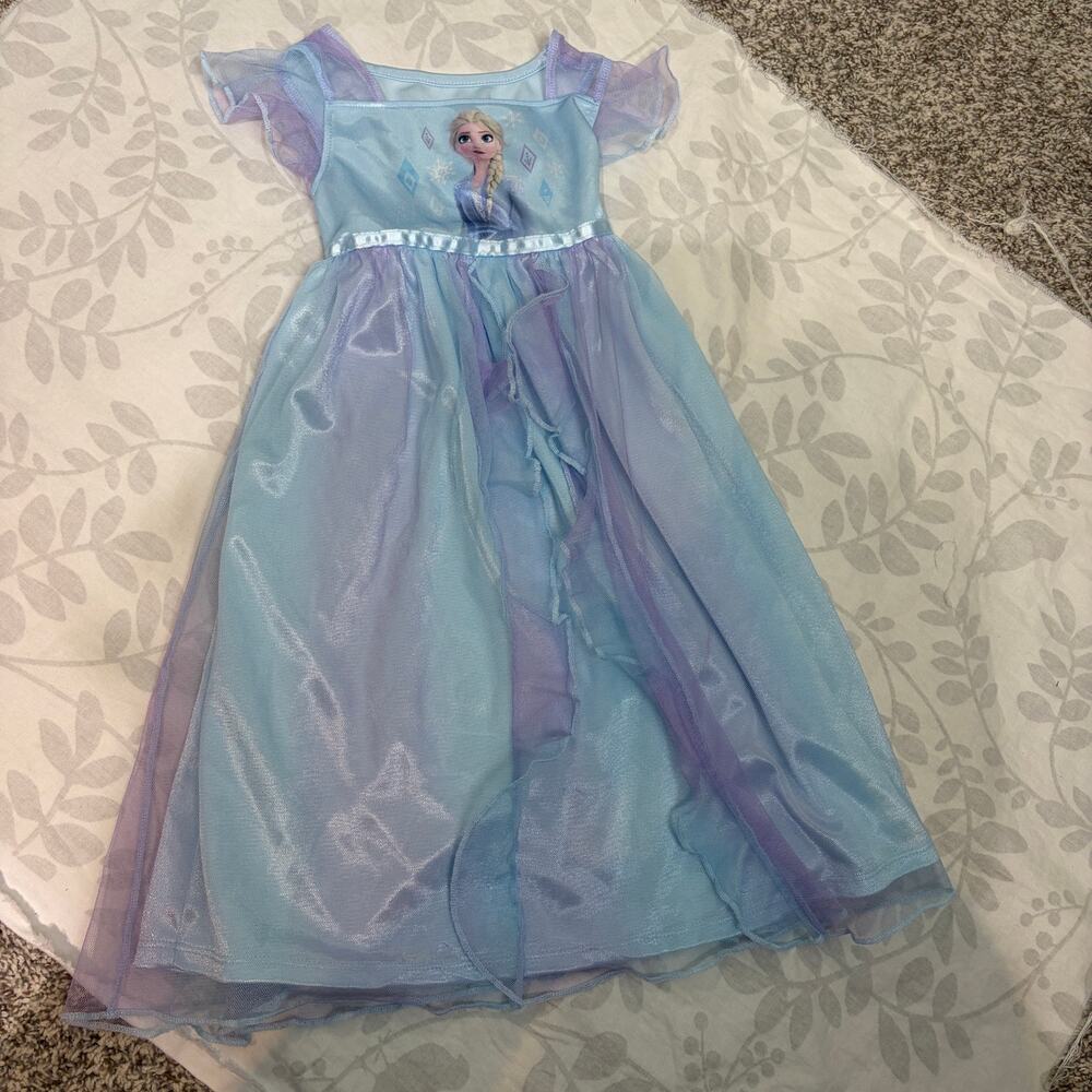 Disney Frozen Elsa 2T Toddler Nightgown Dress Up Costume Blue halloween